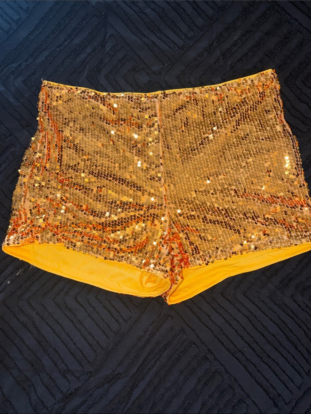 SHEIN Gold Sequin High Waist Women's Shorts